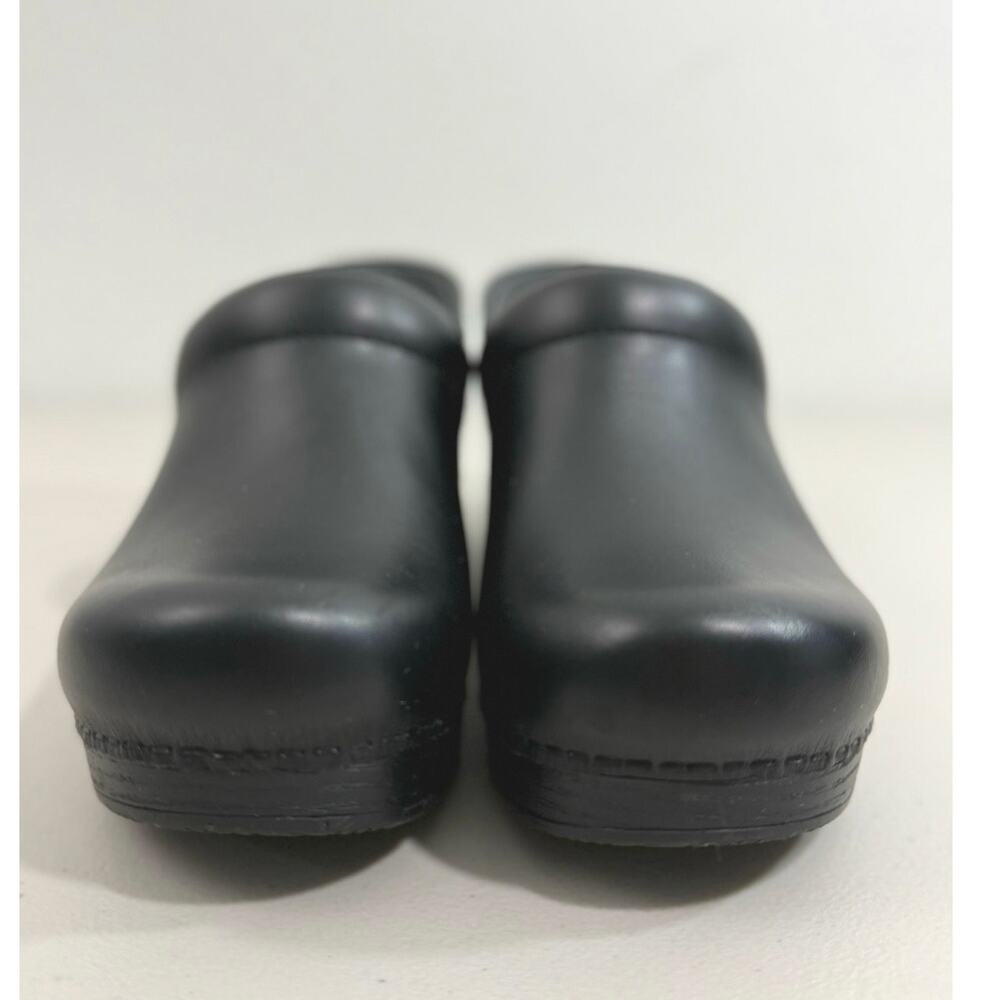 Dansko Professional Black Leather Clogs EU 37 Slip On Comfort Nursing Shoes - Picture 8 of 10